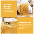 thumbnail image 6 of Superior Super Soft Plush Fleece Blanket 50" x 70", Bed & Couch Blankets, Throw XL, Gold, 6 of 10