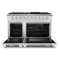 thumbnail image 3 of Cosmo 48 in. Lumin Collection 5.5 cu. ft. Double Oven Dual Fuel Range with 8 Burners, Cast Iron Grates in Stainless Steel, 3 of 13