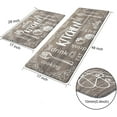thumbnail image 3 of MeyJey Anti Fatigue Kitchen Rugs and Mats, 2 PCS Non-Slip Waterproof Runner Rug and Mat Set, Brown, 3 of 11