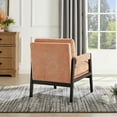 thumbnail image 2 of Roundhill Furniture Kelly Mid-Century Modern Chenille Upholstered Accent Armchair, Orange, 2 of 8