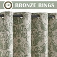 thumbnail image 3 of Curtainking Blackout Curtains for Bedroom Thermal Curtains Floral Patterned Living Room Vintage Country Curtain,96 inch 2 Panels,Green, 3 of 9