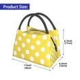 thumbnail image 2 of Disketp Yellow And White Polka Dot Bolsa Térmica Estampada, Bolsa Térmica Aislante para Almuerzo, Playa y Campamento, 2 of 6