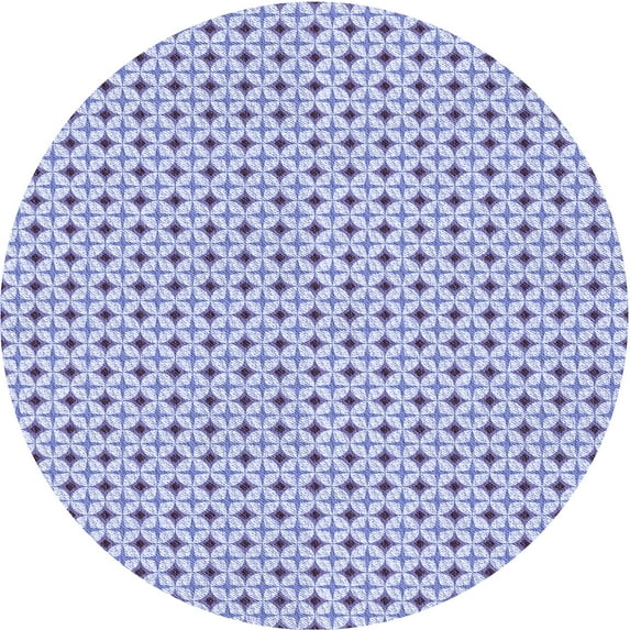 Ahgly Company Indoor Round Patterned Heavenly Blue Area Rugs, 4' Round