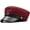 Dark Red, variant on Mens Womens Newsboy Cap Yacht Captain Sailor Hat Cabbie Baker Boy Faux Leather Cadet Beret