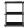 thumbnail image 2 of Furinno 10024BK/GY Turn-N-Tube 3-Tier Compact Multipurpose Shelf Display Rack, Black/Grey, 2 of 5