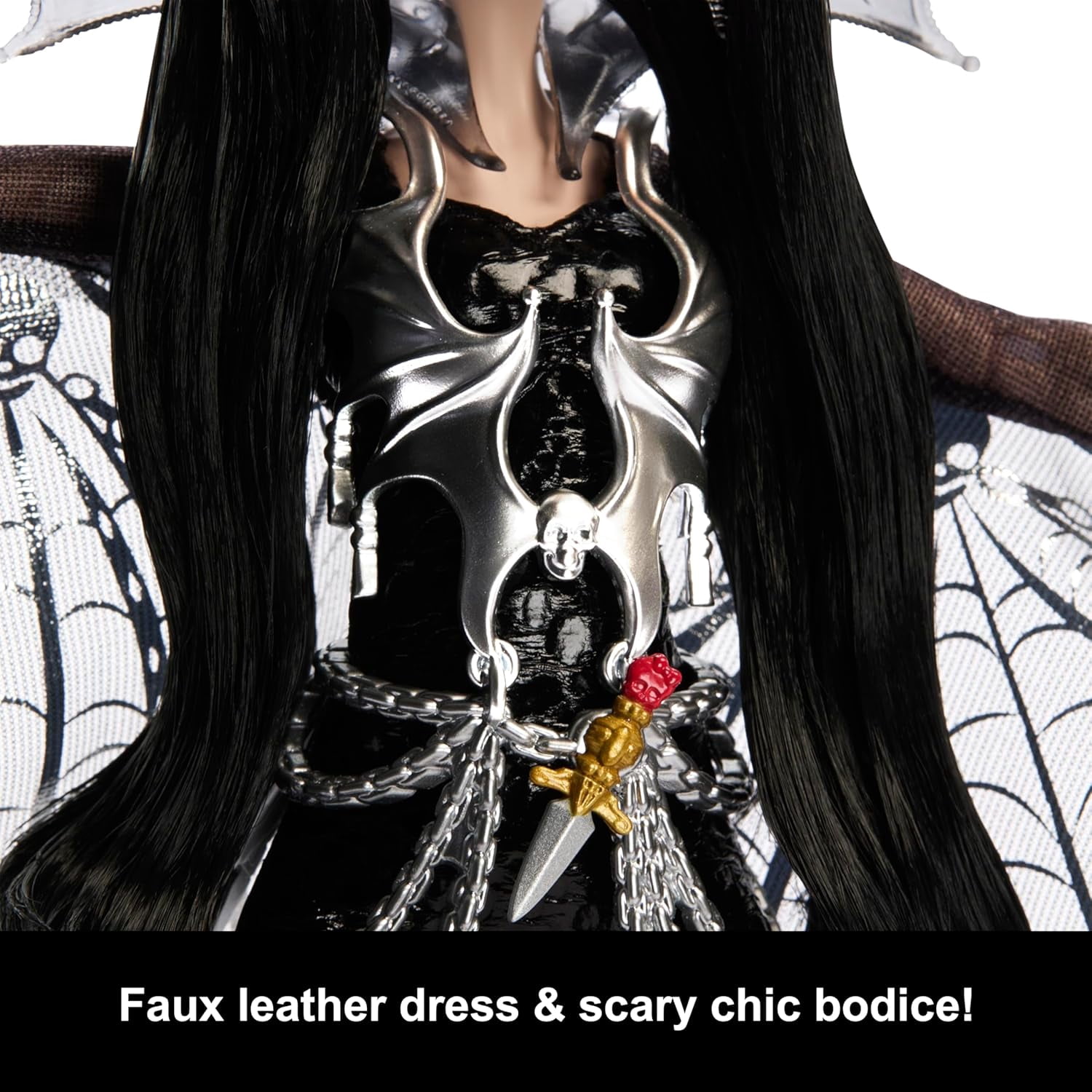 Monster High Doll, Elvira, Mistress of The Dark Collectible in Black Faux