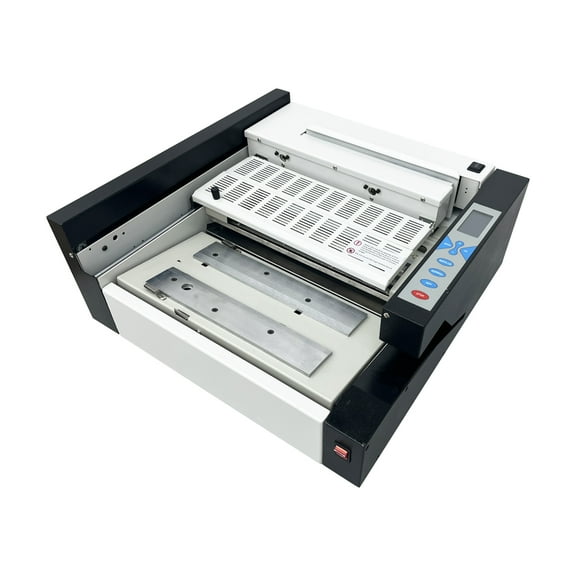 INTSUPERMAI Automatic Desktop Glue Book Binding Machine LCD Hot Melt Book Binder