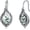 Moss Agate, variant on Black Onyx/Moonstone/Red Agate Earrings Sterling Silver Vintage Celtic Knot Dangle Drop Earrings for Women