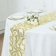 thumbnail image 2 of Efavormart 12"x108" Gold Leaf Vine Embroidered Sequin Mesh Like Table Runner, 2 of 11