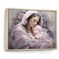 thumbnail image 2 of Designart "Mary'S Maternal Mauve Christianity" Christianity Floater Framed Wall Decor, 2 of 5