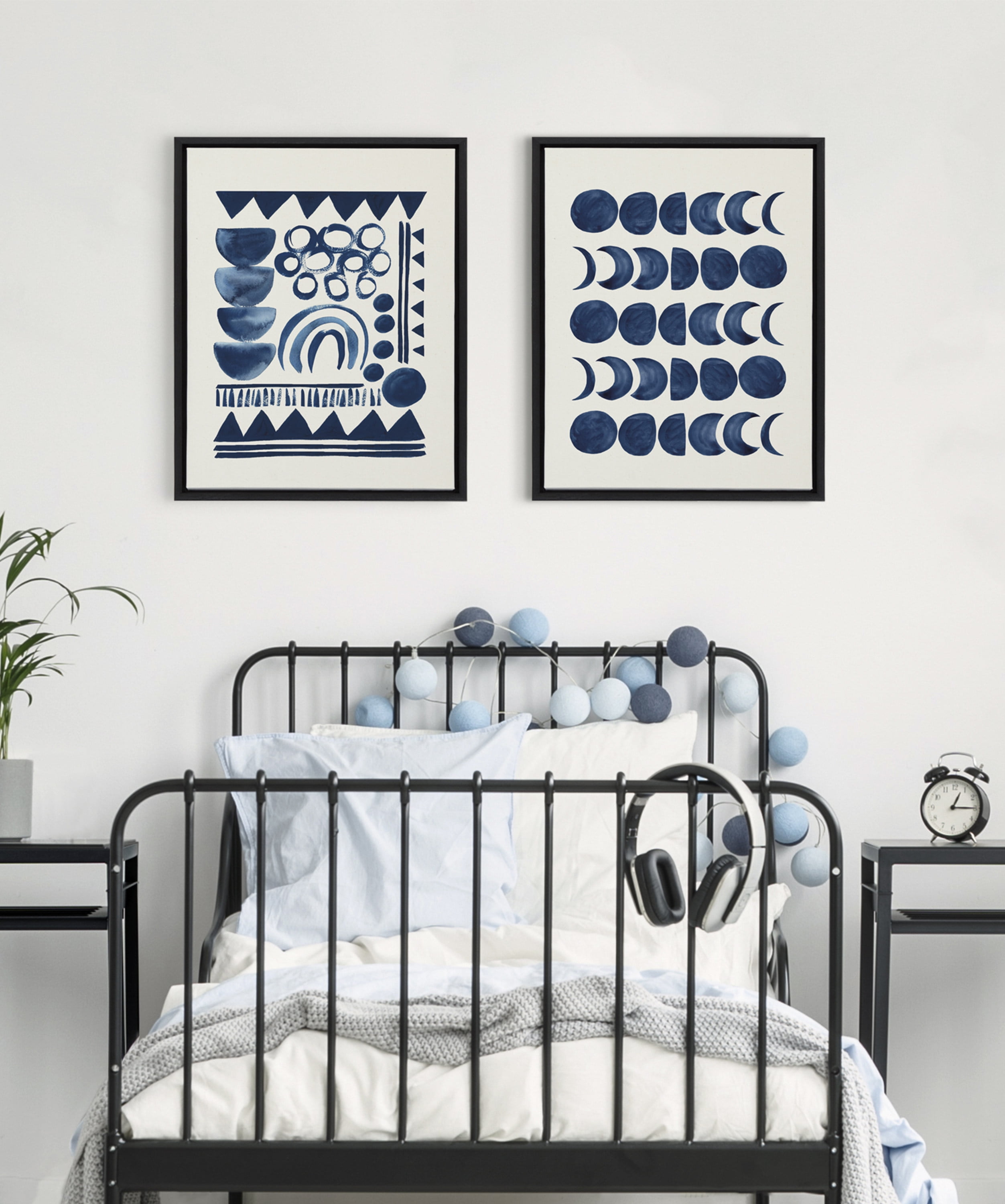 Kate and Laurel Abstract Framed Canvas Art Print, 18" x 24"