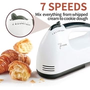 DEISNGB Hand Mixer, 7 Speed Electric handheld Mixer, Immersion Hand Blender for Baking Cake Egg Cream Food Beater