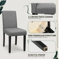 thumbnail image 5 of Furmax, Set of 4 Upholstered Dining Chairs with Wooden Legs, Fabric, Gray, 5 of 6