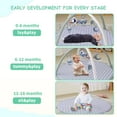 thumbnail image 6 of Babyomi Oversized Baby Activity Gym Play Mat with 5 Detachable Sensory Toys & Tummy Time Pillow, Machine Washable Foldable for Newborn Infant Development, 6 of 7