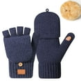 thumbnail image 1 of Thickened Half Finger For Autumn And Winter Fleece Knitted For Cold And Warmth Half Length Writing Fingerless Gloves Mittens, 1 of 6