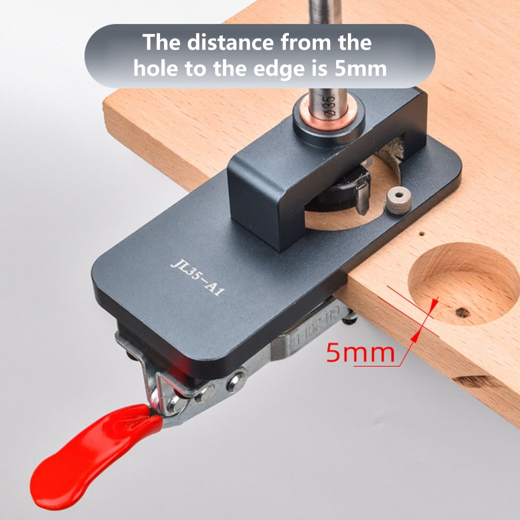 MOMOJIA 35mm Concealed Hinge Jig Hinge Hole Locator for DIY Woodworking Project