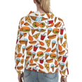 thumbnail image 7 of Honeii Hot Dog Burger Pattern Womens Oversized Hoodies Long Sleeve Sweatshirts Pullover Fall Outfits with Pocket-X-Large, 7 of 7