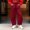 Wine, variant on Hueook Womens Wide Leg Pants Track Pants Women's Casual Trousers and Trousers Large Size Running Fitness Sports Pants with Pockets Red 2X