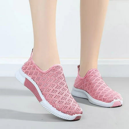 

NECHOLOGY Womens Shoes Casual Dude Women Hollow Platform Casual Shoes Solid Color Breathable Wedge Summer Shoes for Women Casual Pink 7