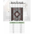 thumbnail image 6 of No Hook Shower Curtain with Snap in Liner, Boho Moroccan Red Geometric Grey Gradient Striped Hotel Shower Curtains for Bathroom, Washable Shower Curtain Liner Set with Mesh Top Window, 66"x72", 6 of 6