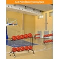 thumbnail image 5 of Tilt Basketball Rack Ball Storage Holder - Tilt Basketball Shooting Training Rack, Garage Sports Equipment Organizer, Outdoor and Indoor Rolling Balls Cart with Wheels, 5 of 7