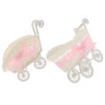 thumbnail image 2 of BRIGHTFUFU 2 piezas de diseño de carro de almacenamiento de la cesta de almacenamiento de dulces para la fiesta de bodas de baby shower, 2 of 7