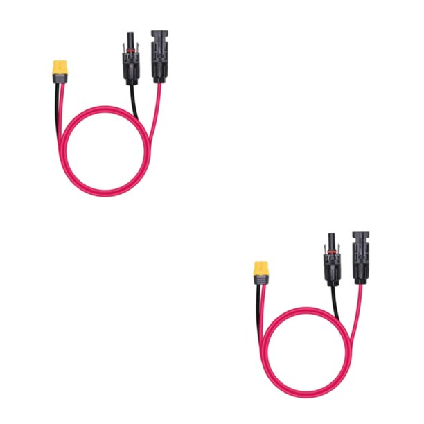 Ounissouiy Solar Charge Cable for Battery Pack Male Adapter Connector Female XT60 Tipo 1 2piezas