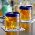 thumbnail image 2 of Rocks / Old Fashioned Glass with Blue Rim  12 oz- 12/Case, 2 of 3
