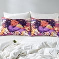 thumbnail image 4 of Black Twin Sheet Set,Cartoon Unicorn Sheets American African Bed Sheets Set,Afro Hair Princess Melanin Flat Fitted Sheet Magical Animal Dreamy Horse, 4 of 5