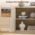 thumbnail image 7 of LKTART 31.5" Mid Century Modern Sideboard Buffet Cabinet with Storage, 2 Doors & Adjustable Shelf, Freestanding Credenza Console for Living Room Entryway Dining Room, Rock Grey, 7 of 7