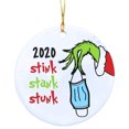 thumbnail image 2 of Adorno navideño de mano Grinch, colgante decorativo, decoraciones para árboles de Navidad inodoros de seguridad, 2 of 8