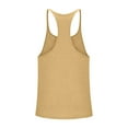 thumbnail image 5 of VSSSJ Men's Stringer Tank Tops Muscle Cut Bodybuilding Gym Tee Tops Y-Back Workout Fitness Running Sleeveless Cotton T-Shirt Khaki XXXXXL, 5 of 5