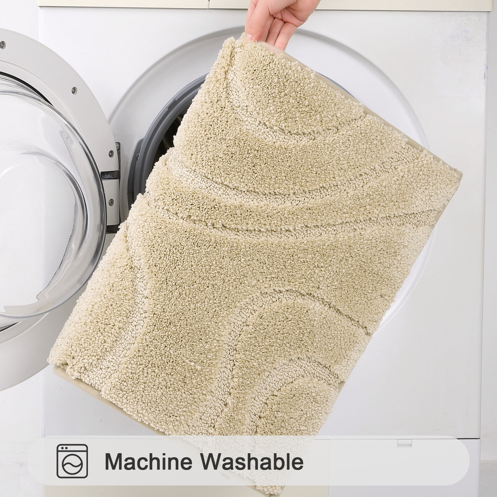 Ileading Bathroom Rugs Sets 4 Piece, Super Soft and Absorbent Non Slip Microfiber Toilet Bathroom Mats
