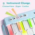 thumbnail image 3 of Minipiano de juguete iPlay iLearn Kids con luces arcoíris de color azul, 3 of 7