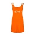 thumbnail image 5 of Blmnix Valentine Women's Nightgowns Cotton Nightgowns Chemises Sleep Dress Orange Crew Neck Sleeveless Knee Length Bamboo Nightgowns for Women,XL, 5 of 6