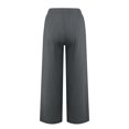 thumbnail image 4 of Razzly Wide Pants Waist Long Drawstring Casual Linen Elastic Women Leg Solid Pants Features: Womens Pants Casual Work Elastic Waist Womens Casual Dress Pants Leg Petite Women Petite(Dark Grey,3XL), 4 of 6