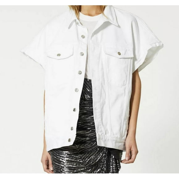 Iro Rungis Denim Vest Jacket White ( 36 )
