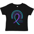 thumbnail image 3 of Inktastic Suicide Prevention Awareness Rainbow Ribbon with Hearts Boys or Girls Toddler T-Shirt, 3 of 5