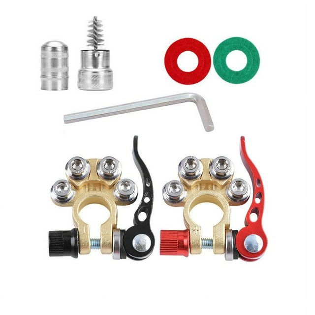 Juego de conectores para terminales de batería de automóvil, Mmgoqqt, 4 vías, latón, 19 mm/17 mm
