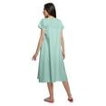 thumbnail image 2 of Moomaya Chemise de Nuit Imprimée à Manches Courtes pour Femmes Col en V en Coton, 2 of 5