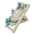 thumbnail image 1 of Figura de animal de resina, pequeña escultura, animal realista en silla de descanso, estatua pato azul, 1 of 9