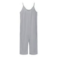 thumbnail image 2 of Generic Kids Girls Casual Sleeveless Jumpsuits Spaghetti Strap Loose Overalls Rompers Long Pants With Pocket Summer Clothes 4-13 Years, 2 of 7