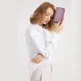 thumbnail image 2 of Cartera para Mujer con Bloqueo Cartera Larga de Cuero Genuino Titular de la Tarjeta de crédito Bolso de Embrague de Gran Capacidad Organizadores de Dinero con 36 * Ranuras para Tarjetas Púrpura 20 *, 2 of 5