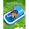 thumbnail image 7 of Large Inflatable Swimming Pool with Canopy, 120” x 70” x 20” Full-Sized Inflatable Pool for Kids & Adults, Kiddie Pool with Sun Shade, Blow Up Pool for Backyard, Garden, Age 3+, Blue, 7 of 7