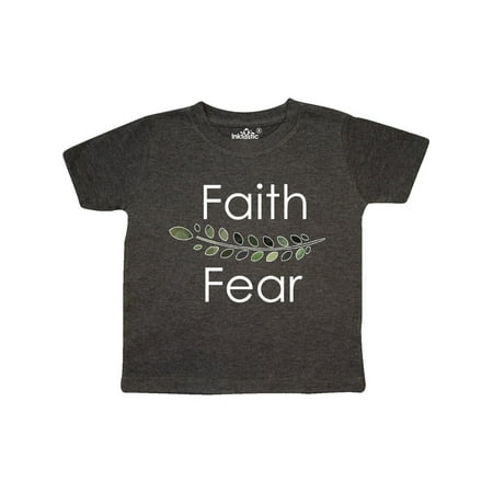 

Inktastic Faith Over Fear with Laurels Gift Toddler Boy or Toddler Girl T-Shirt