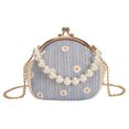 thumbnail image 1 of Shoulder Purse Mini Floral Fake Pearl Top Handle Purse Coin Bag Crossbody Bag, 1 of 10