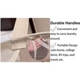 thumbnail image 4 of Qucyy Foldable Portable Laundry Basket Beige with Reinforced Handles, 4 of 5