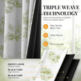 thumbnail image 5 of JIANCOL Blackout Curtains for Bedroom 2 Panels Set-Full Blackout Thermal Insulated House Print Window Drapes Dreamhouse Decor with Grommet for Living Room (Green,52"W x 63"L), 5 of 7