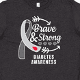 thumbnail image 4 of Inktastic Diabetes Awareness Brave and Strong Youth T-Shirt, 4 of 5