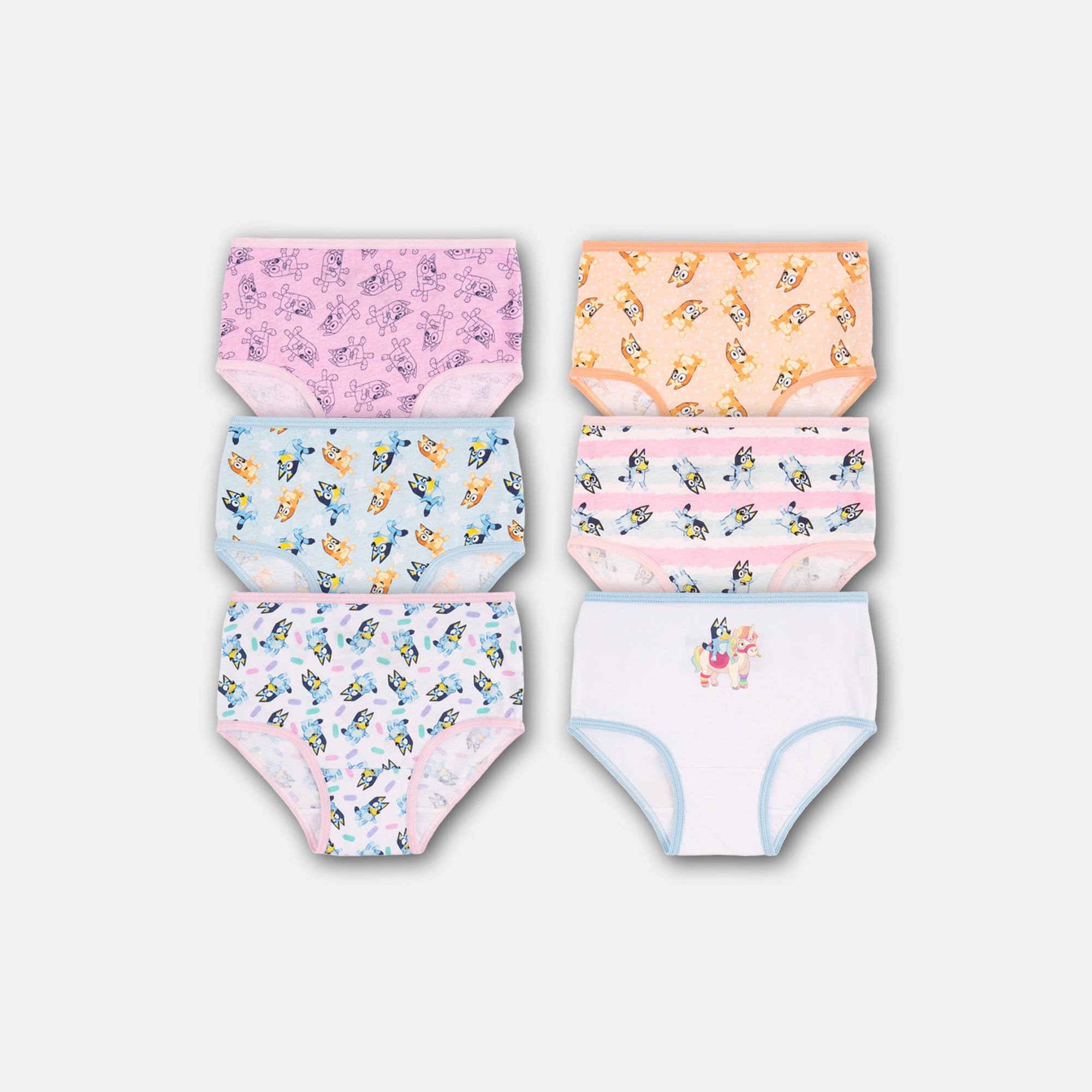 Character Toddler Girl Briefs Underwear, 6-Pack, Sizes 2T-4T